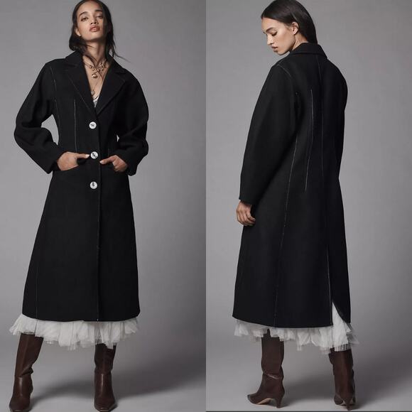 NWT By Anthropologie Stitched Topcoat - Small - Picture 1 of 3
